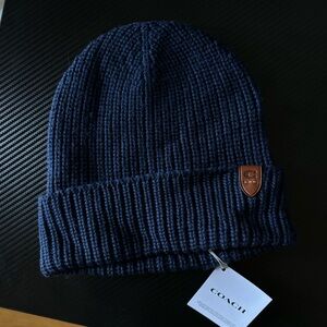 Coach Blue Knit Hat